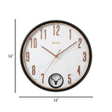 fancy wall clock with pendulam black & white 14"x14" china