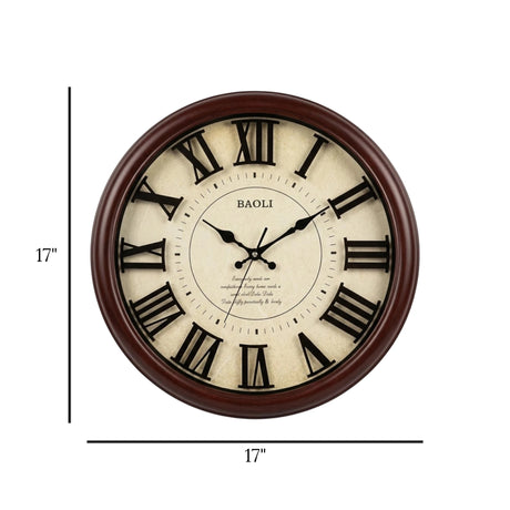 wall clock oak 17"x17" china