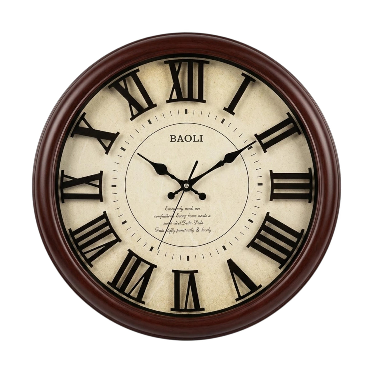 wall clock oak 17"x17" china