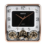 wall clock moving gear white & golden 15"x14" china