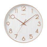 wall clock white & golden 13.5"x13.5" china