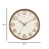 wall clock white & golden 14.5"x14.5" china