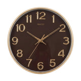wall clock coffee & golden 14''x14'' china