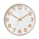 wall clock white & golden 14''x14'' china