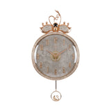 wall clock sawan crown with pendulum grey 32"x15'' china