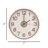 wall clock white & golden 17''x17'' china