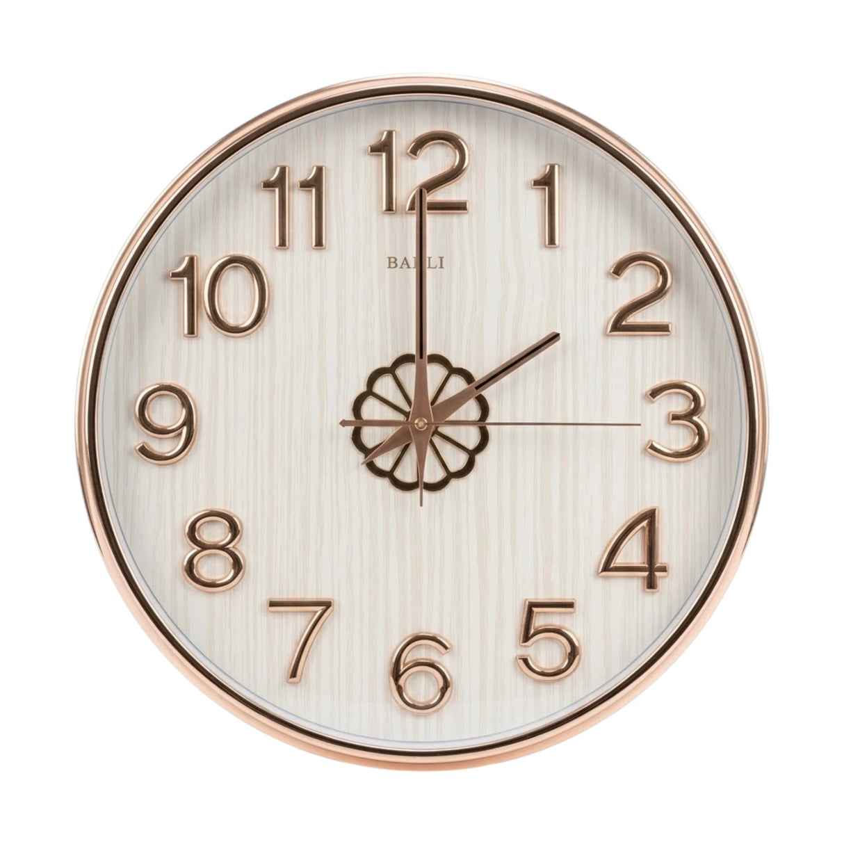 wall clock white & golden 17''x17'' china