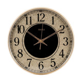 wall clock black & golden 14''x14'' china