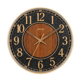 wall clock brown & black 14''x14'' china