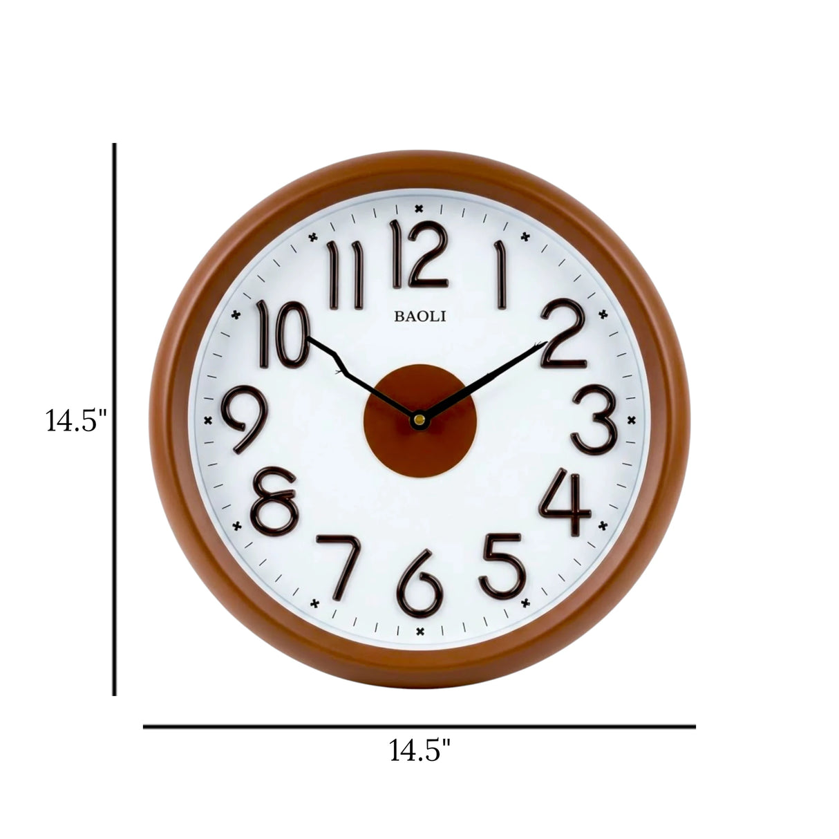 wall clock browm 14.5''x14.5'' china