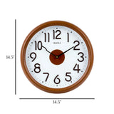 wall clock browm 14.5''x14.5'' china