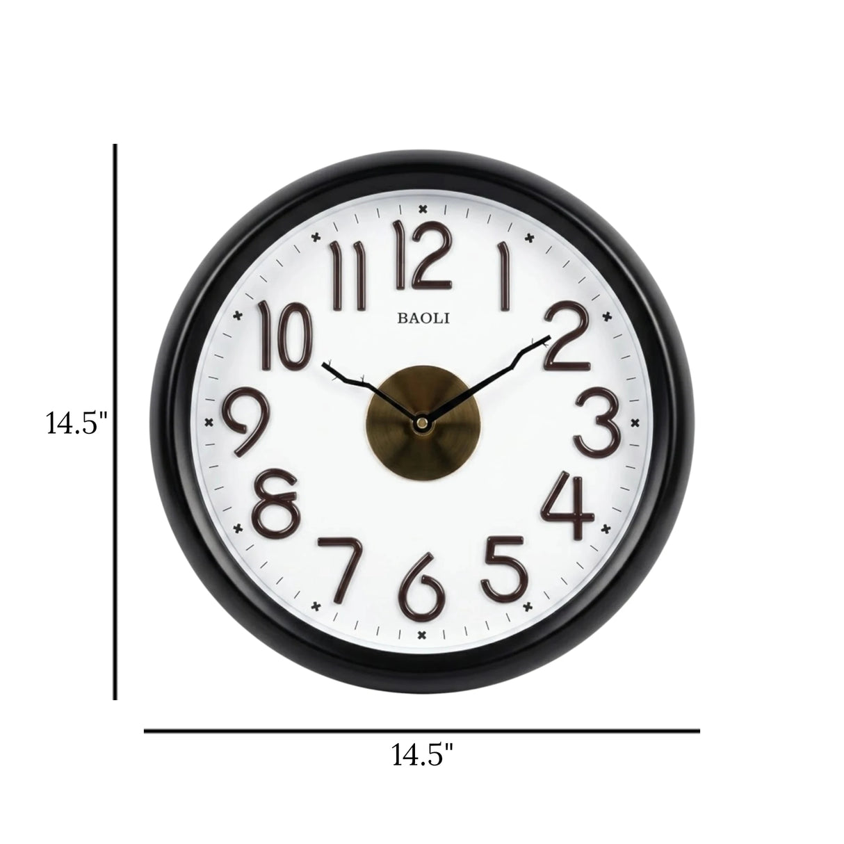wall clock black 14.5''x14.5'' china