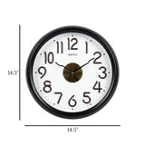 wall clock black 14.5''x14.5'' china