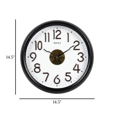 wall clock black 14.5''x14.5'' china