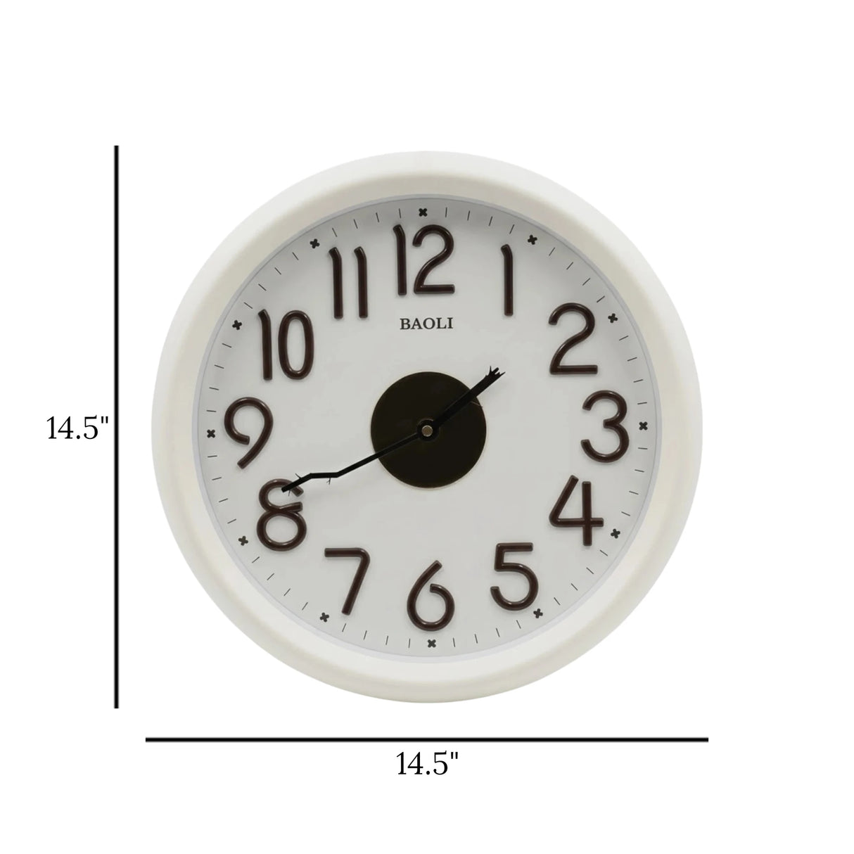 wall clock white 14.5''x14.5'' china