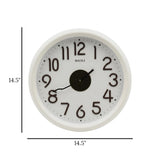 wall clock white 14.5''x14.5'' china