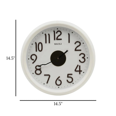 wall clock white 14.5''x14.5'' china