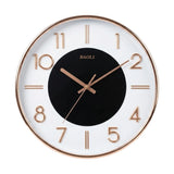wall clock black & golden 13.5''x13.5'' china