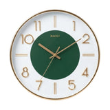 wall clock green & golden 13.5''x13.5'' china