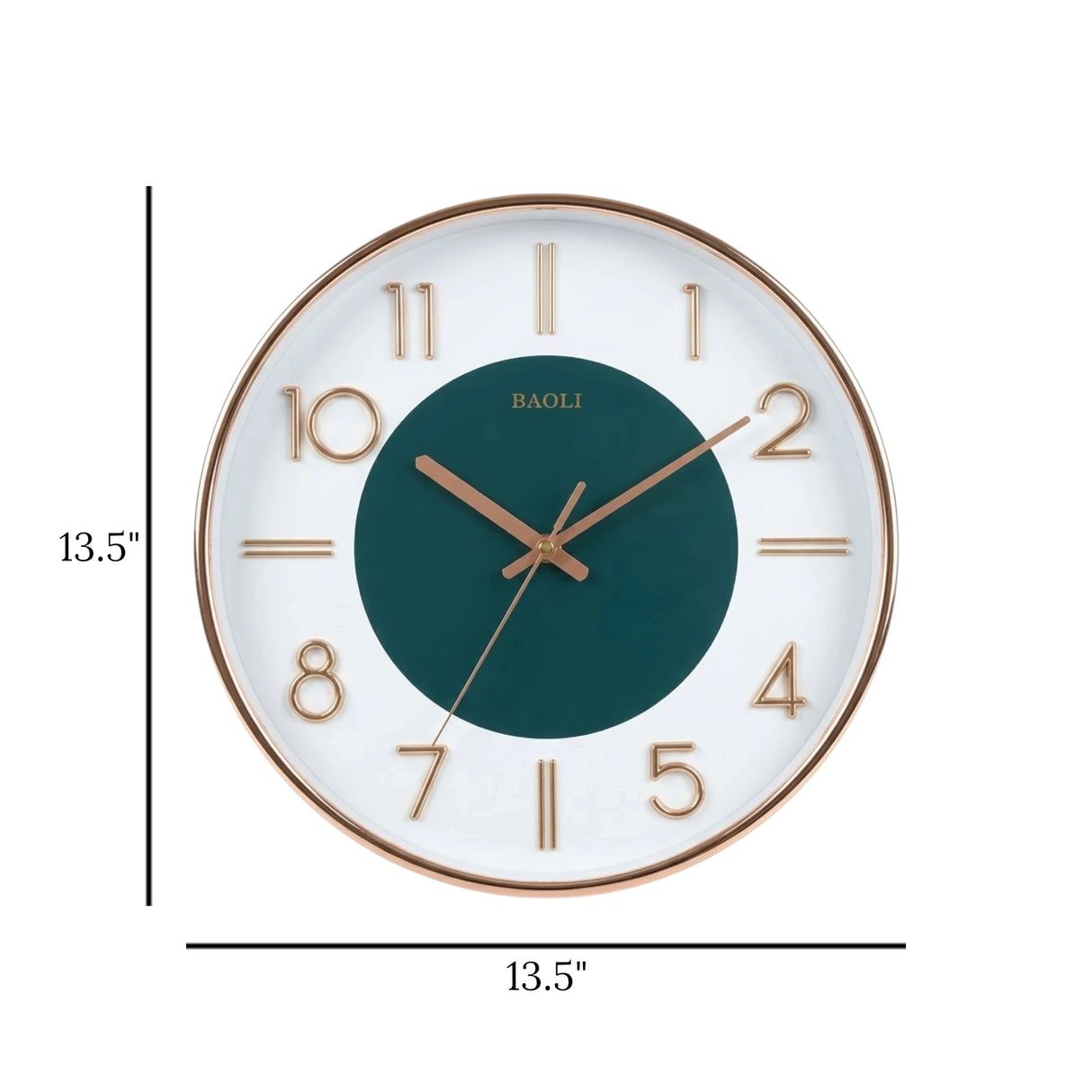wall clock blue & golden 13.5''x13.5'' china