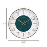 wall clock blue & golden 13.5''x13.5'' china
