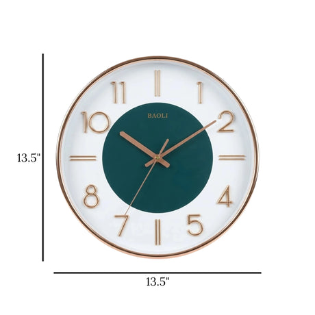 wall clock blue & golden 13.5''x13.5'' china