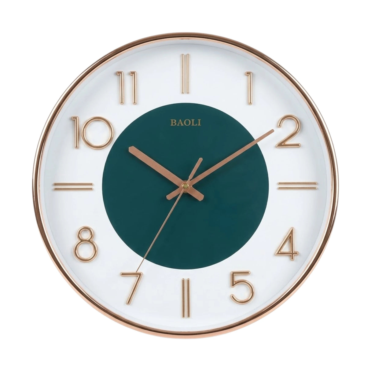 wall clock blue & golden 13.5''x13.5'' china
