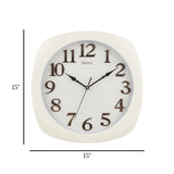 wall clock white 15"x15" china