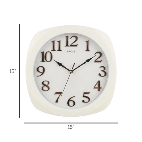 wall clock white 15"x15" china