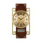 wall clock & pendulam with digital screen brown & golden 26"x13" china