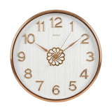 wall clock white & golden 18"x18" china
