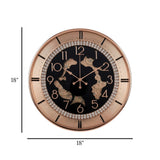 fancy wall clock moving gear black & golden 18"x18" china