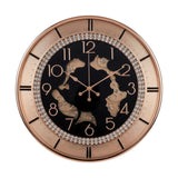 fancy wall clock moving gear black & golden 18"x18" china