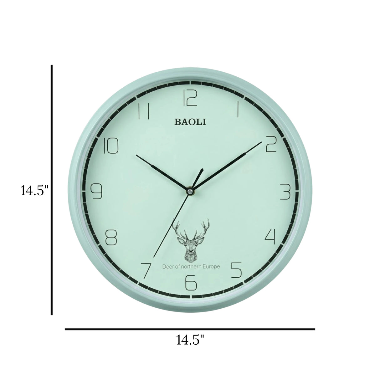 wall clock sky blue 14.5"x14.5" china