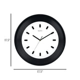 wall clock black & white 17.5"x17.5" china