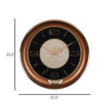 wall clock with pendulum balck & golden 15.5"x15.5'' china