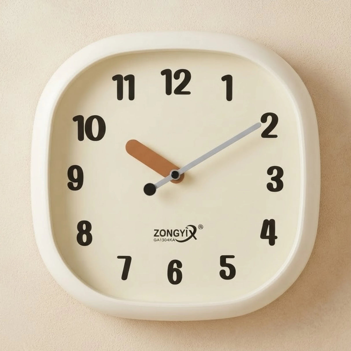 wall clock square white 11"x11" china