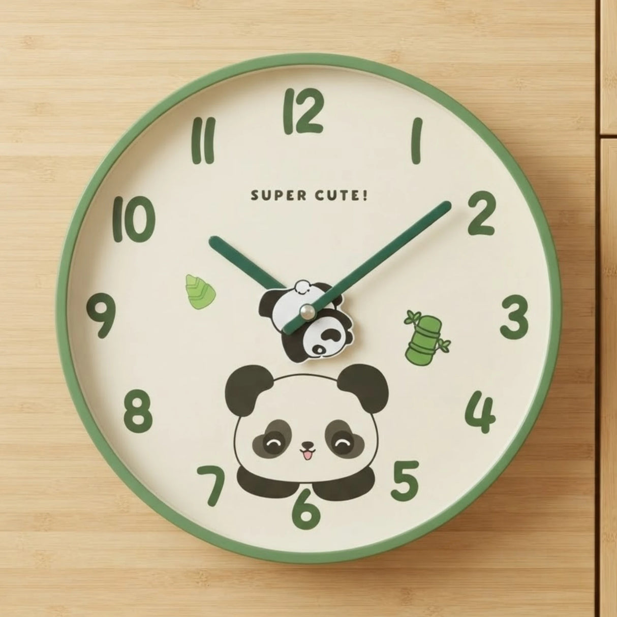 wall clock kids panda parrot 12''x12'' china