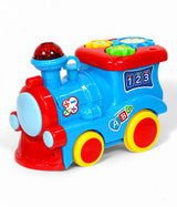 musical train with smoke & light