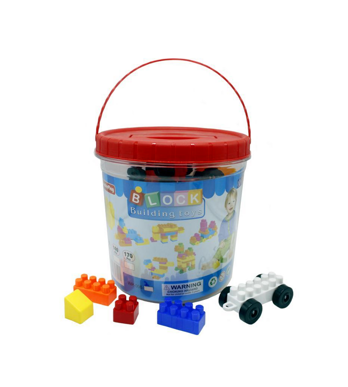 Block Craft Bucket colorful blocks bucket 110pc t613 – KK Mart