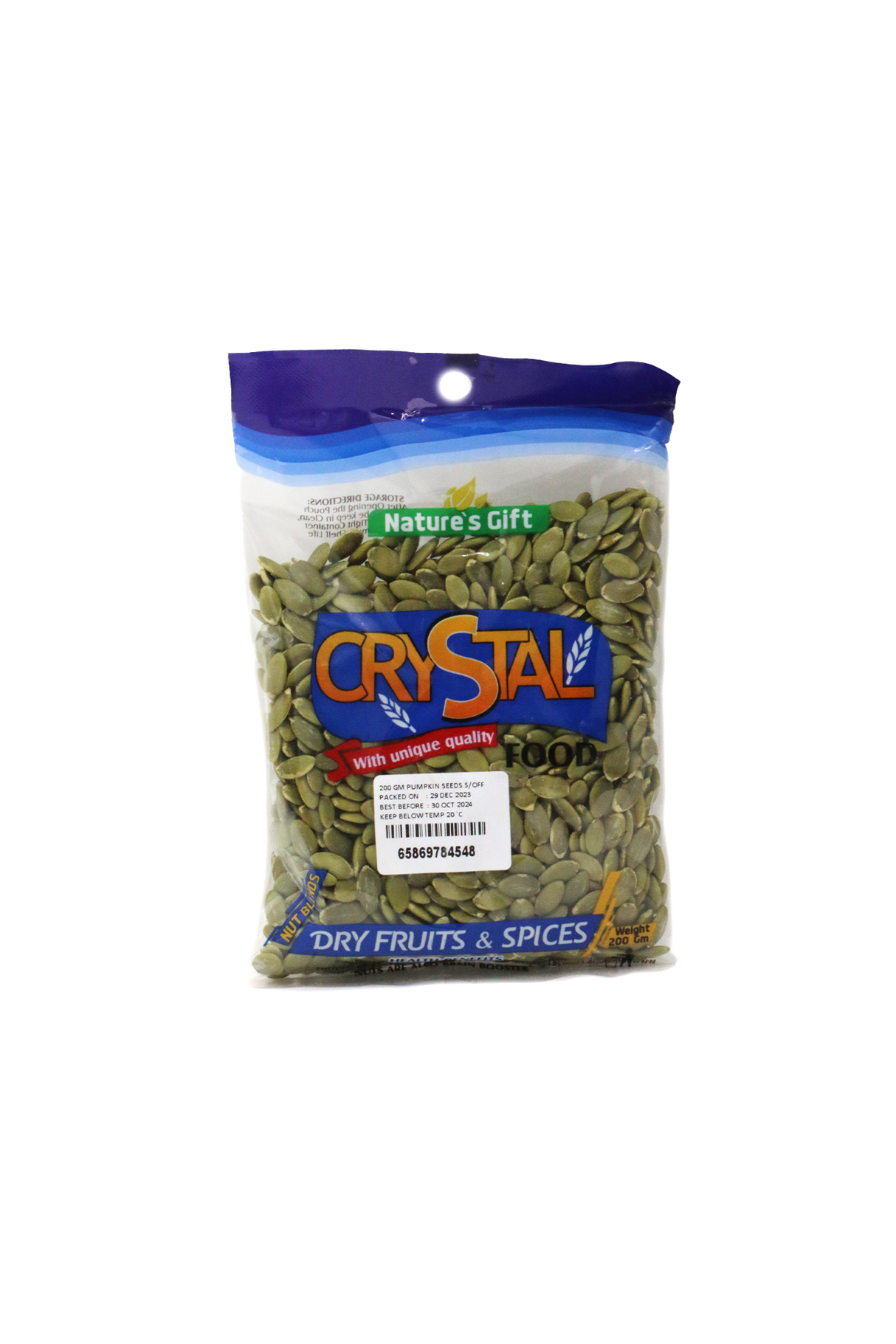 crystal pumpkin seeds shell off 200g