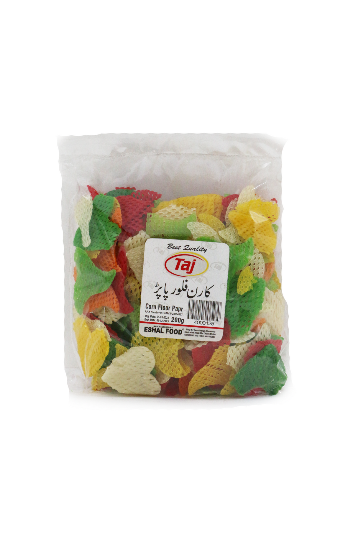 taj corn flour coloured papad 200g