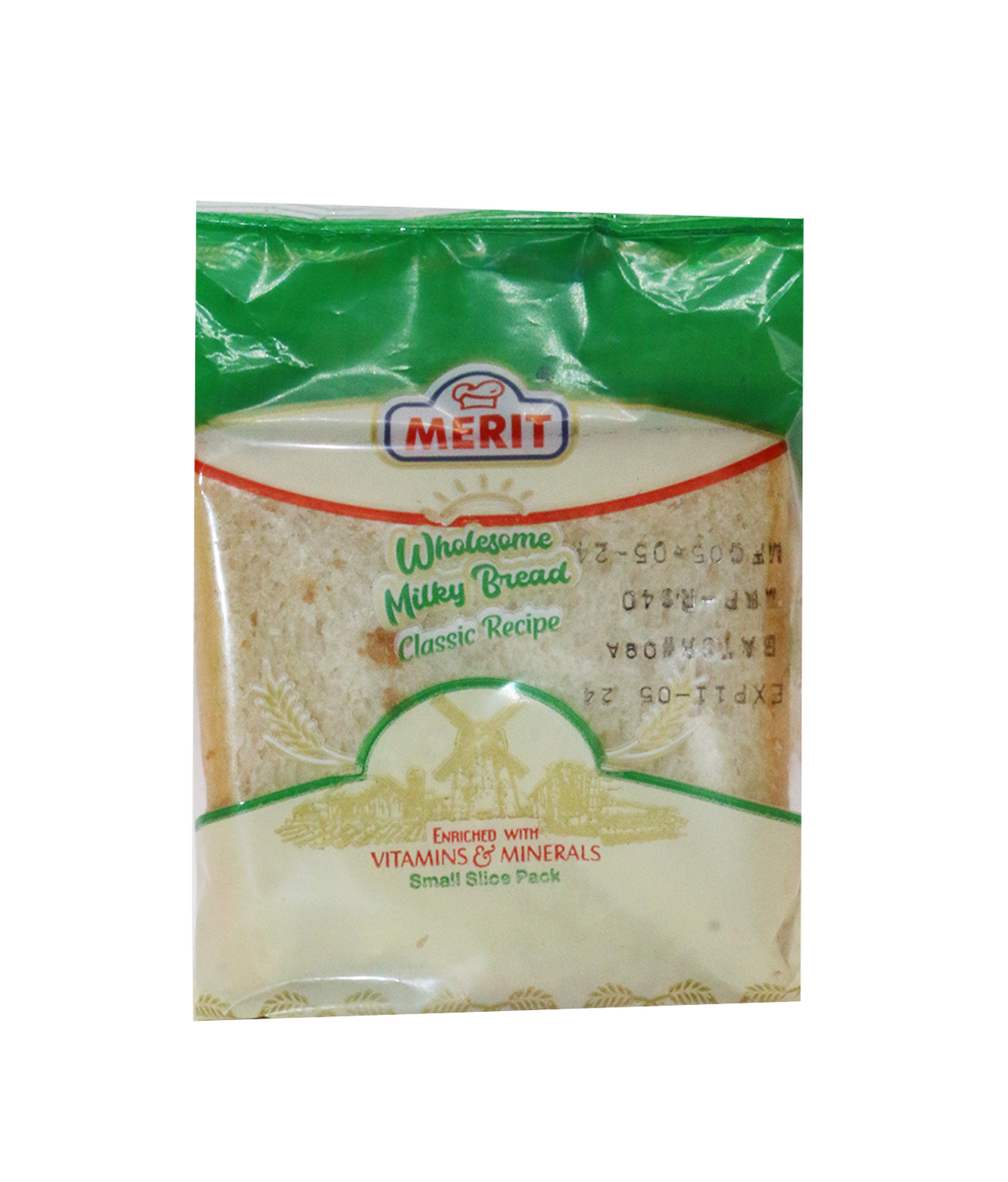 merit bread milky 4pc 80g