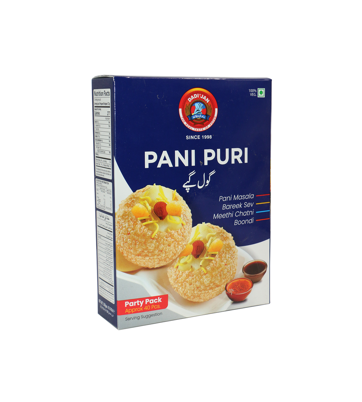 dadi jan pani puri 40pc