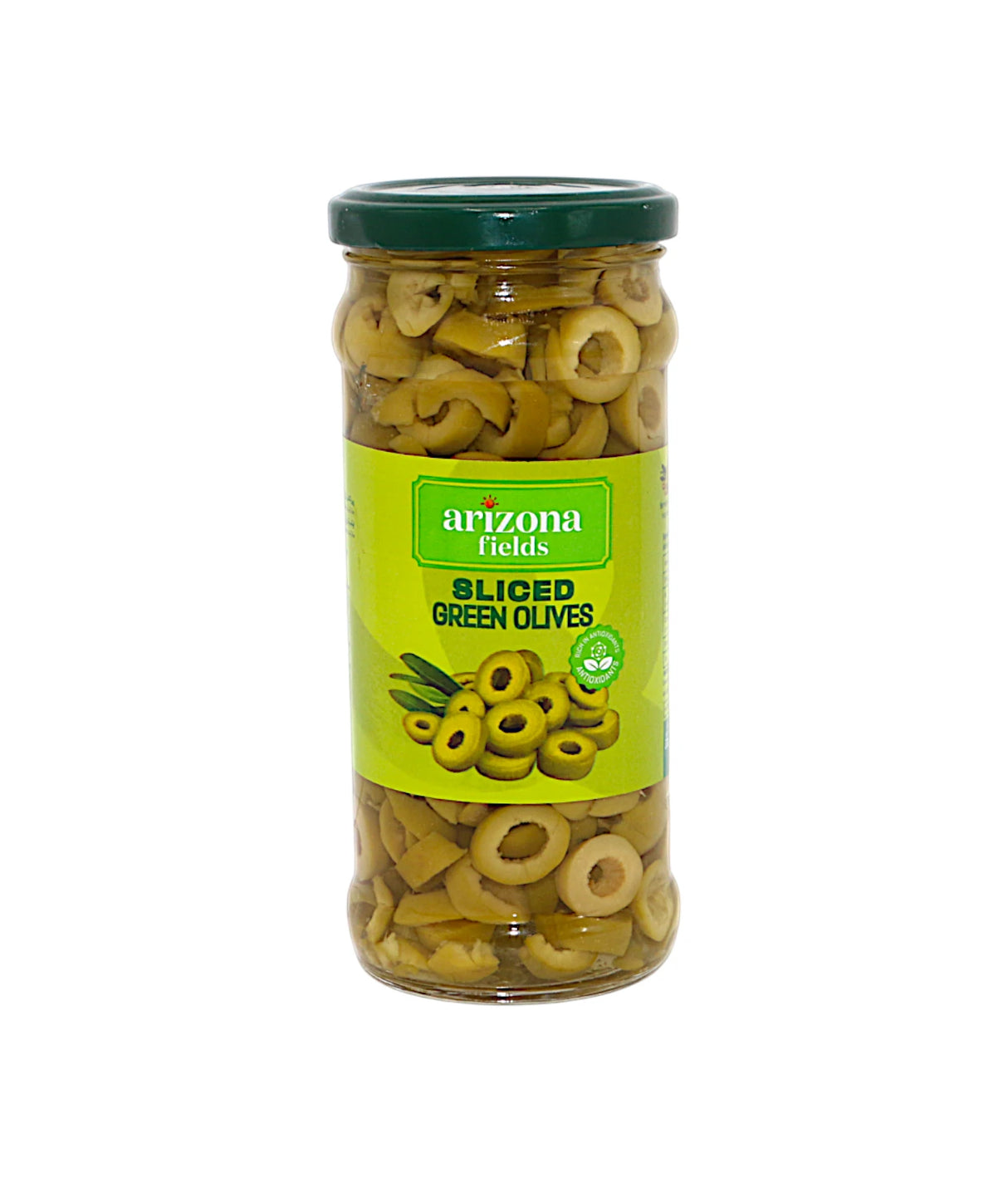 arizona fields olive green sliced 370g