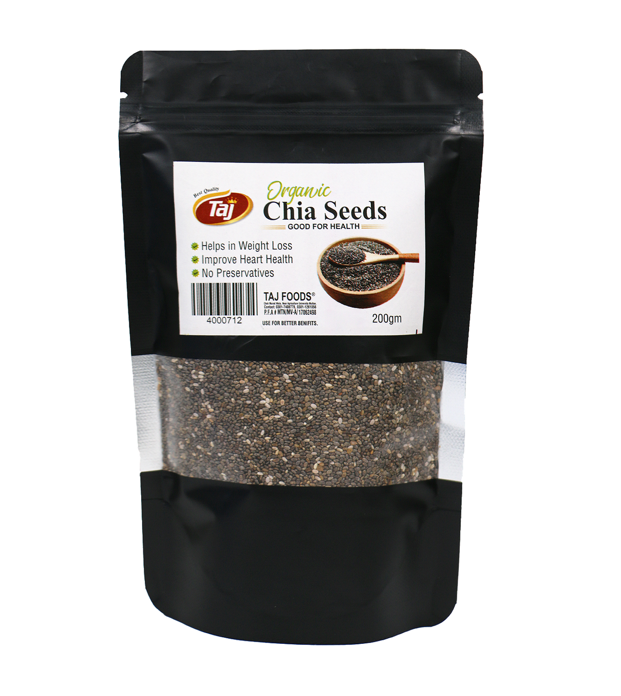 taj chia seeds pouch 200g