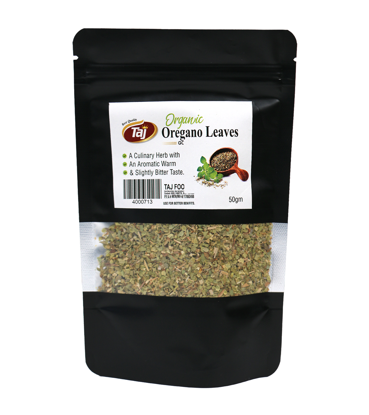 taj oregano leaves pouch 50g