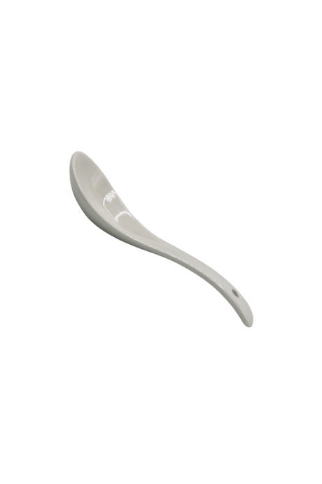 white ceramic soup spoon china 618