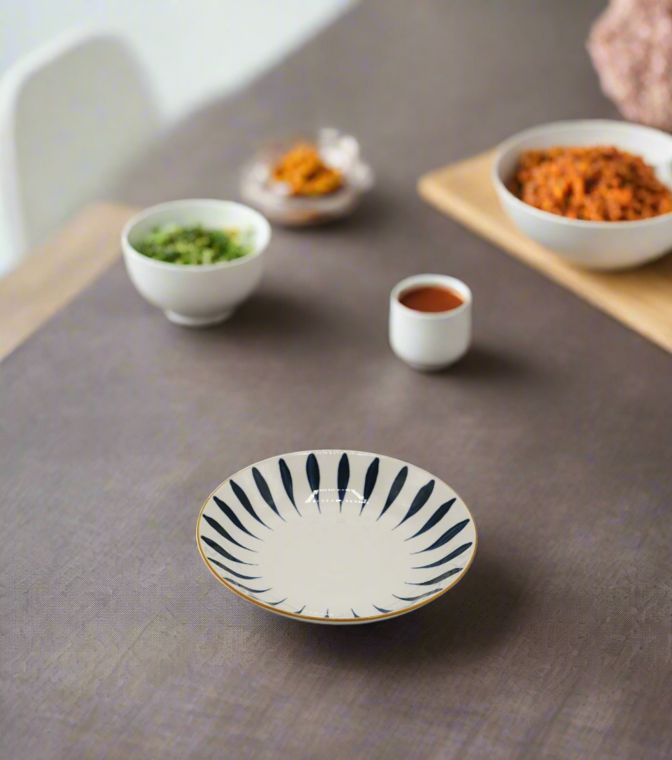 line plate 8" china
