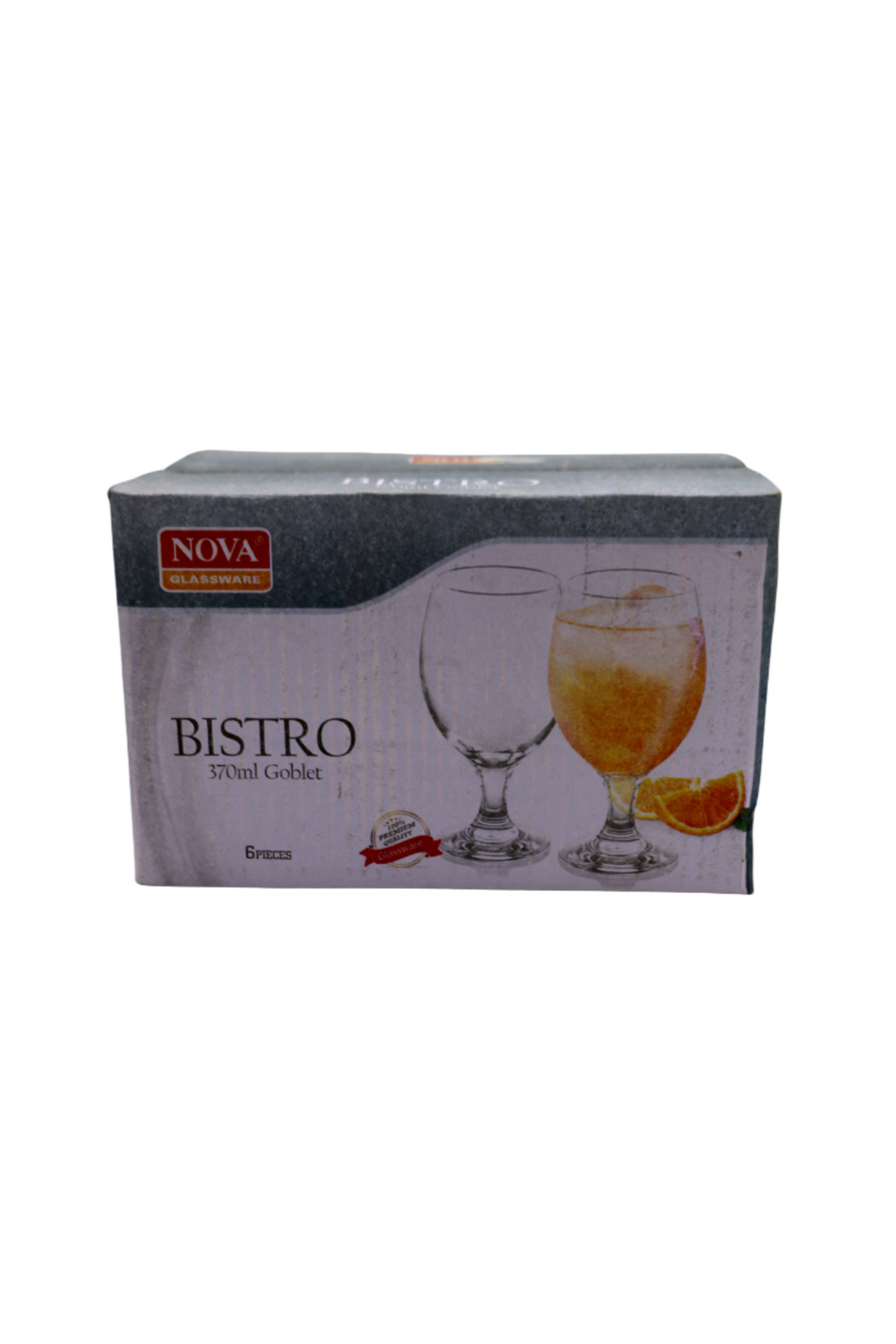 nova wine glass 6pc bistro 370ml